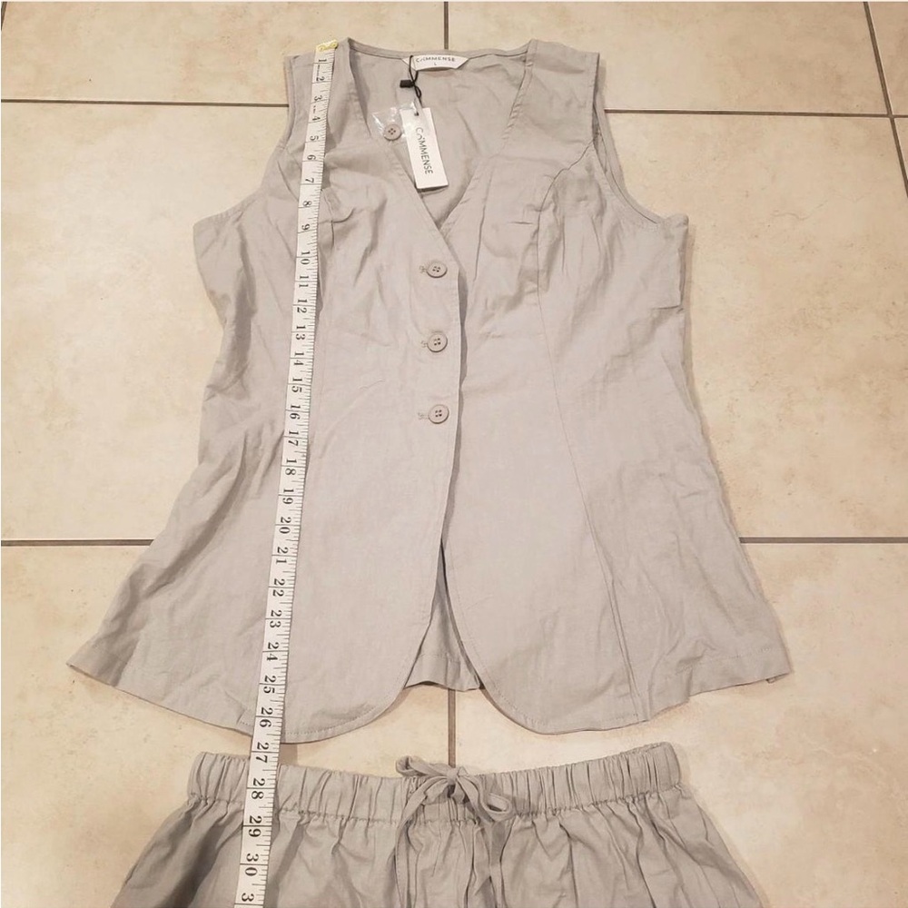 Commense drawstring split casual short set NWT - image 6